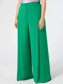 Discount Marina Rinaldi Georgette trousers GREEN