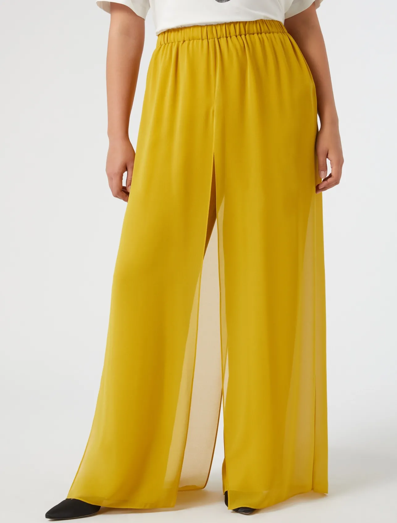 Hot Marina Rinaldi Georgette trousers GOLD