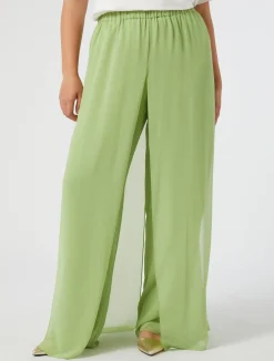 Online Marina Rinaldi Georgette trousers OLIVEGREEN