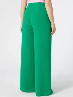 Discount Marina Rinaldi Georgette trousers GREEN