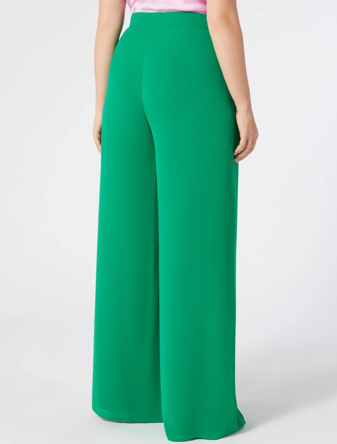 Discount Marina Rinaldi Georgette trousers GREEN