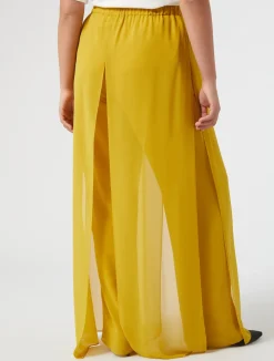 Hot Marina Rinaldi Georgette trousers GOLD