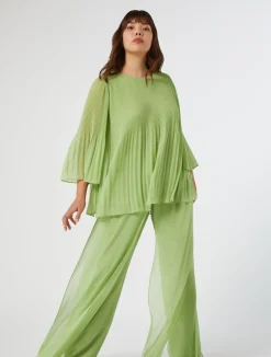 Online Marina Rinaldi Georgette trousers OLIVEGREEN