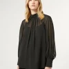 Fashion Marina Rinaldi Georgette tunic BLACK
