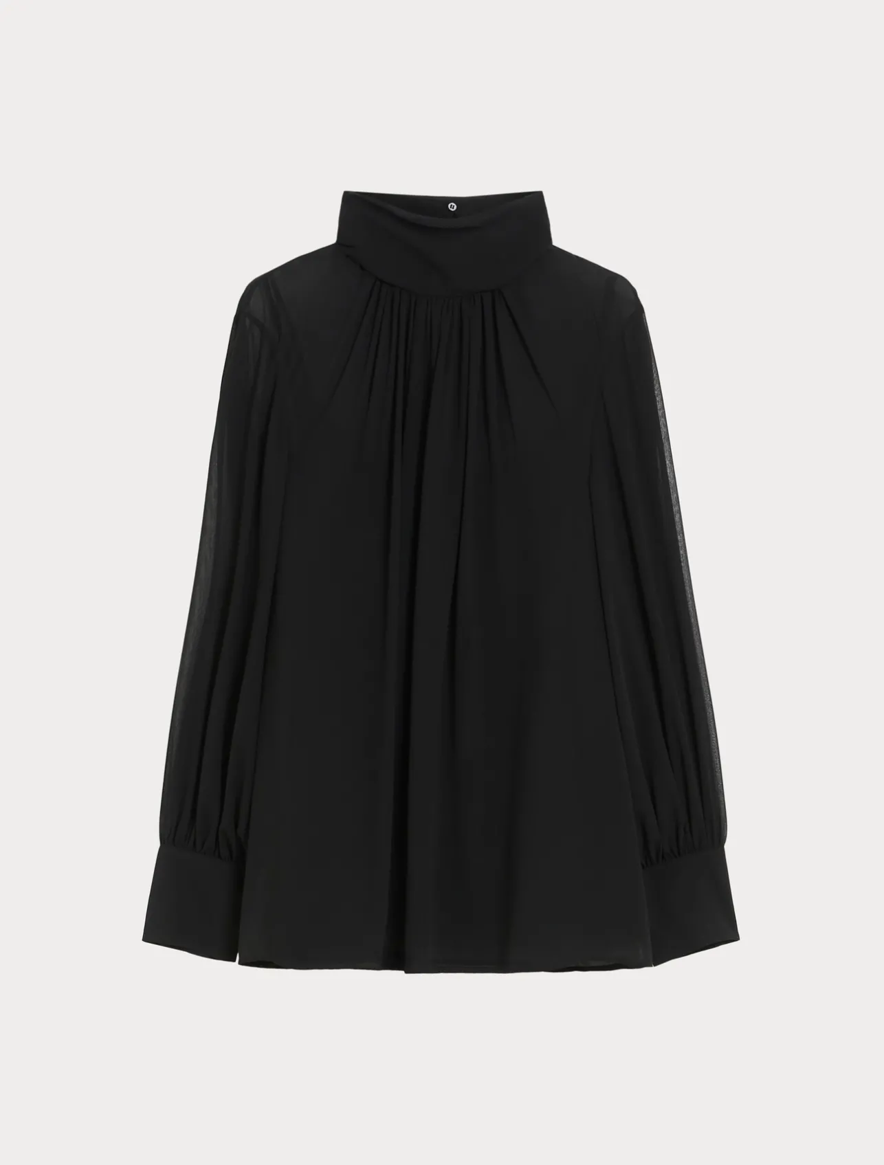 Fashion Marina Rinaldi Georgette tunic BLACK