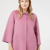 Fashion Marina Rinaldi Heavy double-faced wool and cashmere jacket CYCLAMEN