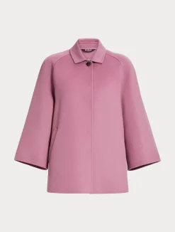 Fashion Marina Rinaldi Heavy double-faced wool and cashmere jacket CYCLAMEN