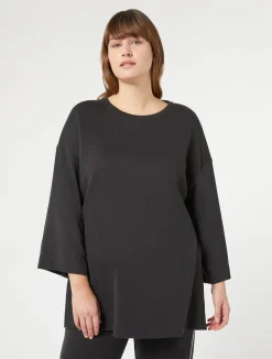 Hot Marina Rinaldi Interlock jersey sweatshirt BLACK