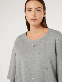 Discount Marina Rinaldi Interlock jersey sweatshirt LIGHTGREY
