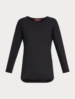 Fashion Marina Rinaldi Interlock jersey T-shirt BLACK