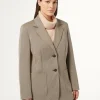 Outlet Marina Rinaldi Jacquard blazer jacket DARKBROWN