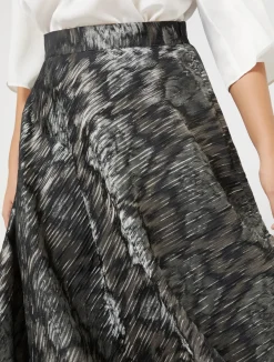 Best Marina Rinaldi Jacquard fabric skirt BLACK
