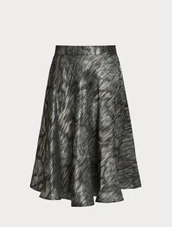 Best Marina Rinaldi Jacquard fabric skirt BLACK
