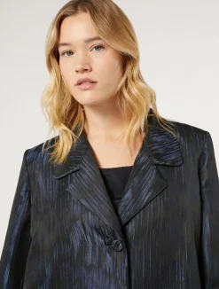 Sale Marina Rinaldi Jacquard jacket ULTRAMARINE