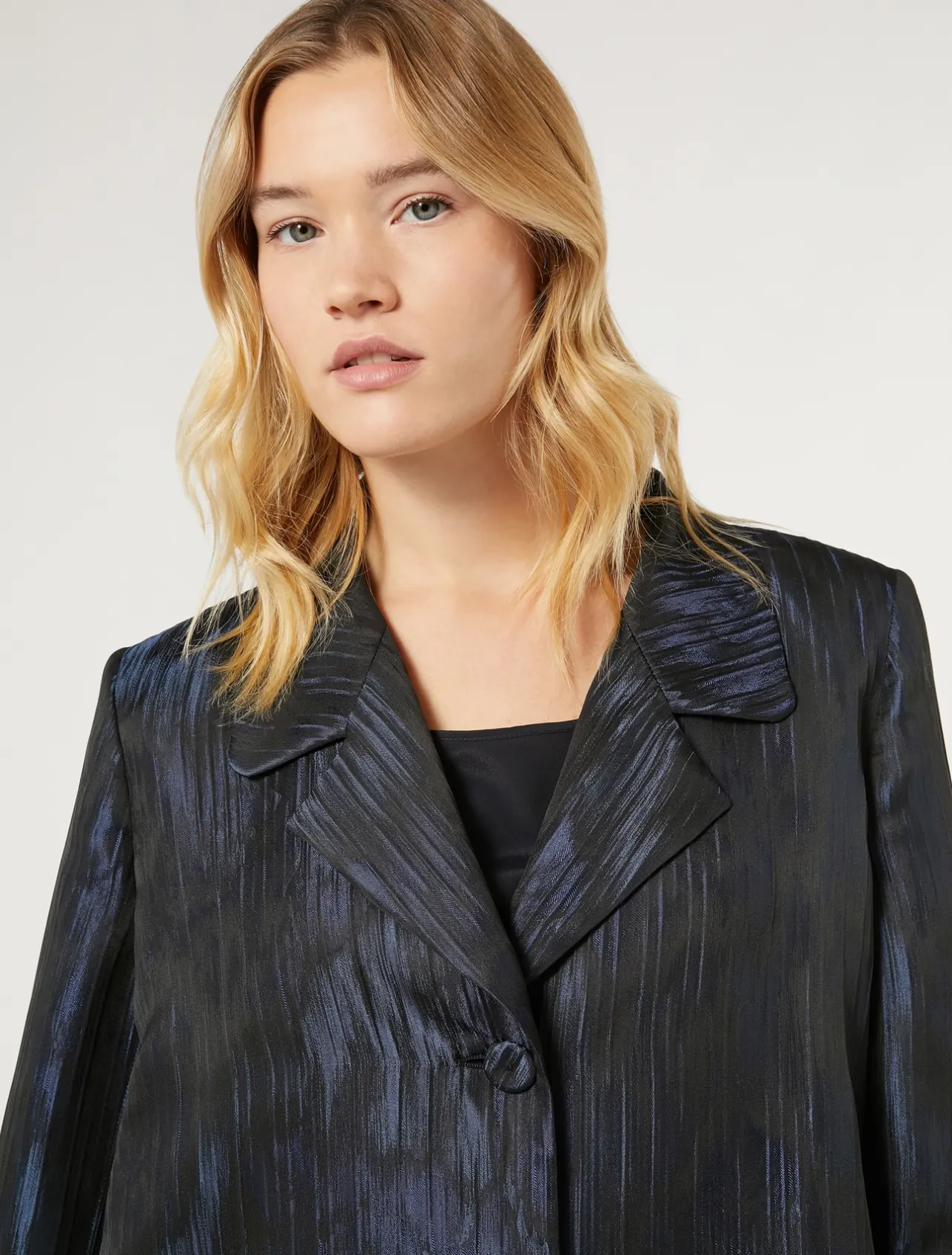 Sale Marina Rinaldi Jacquard jacket ULTRAMARINE