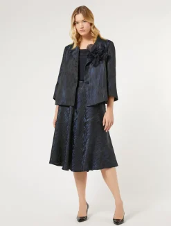 Sale Marina Rinaldi Jacquard jacket ULTRAMARINE