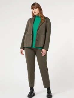 Outlet Marina Rinaldi Jacquard jersey jacket COFFEE