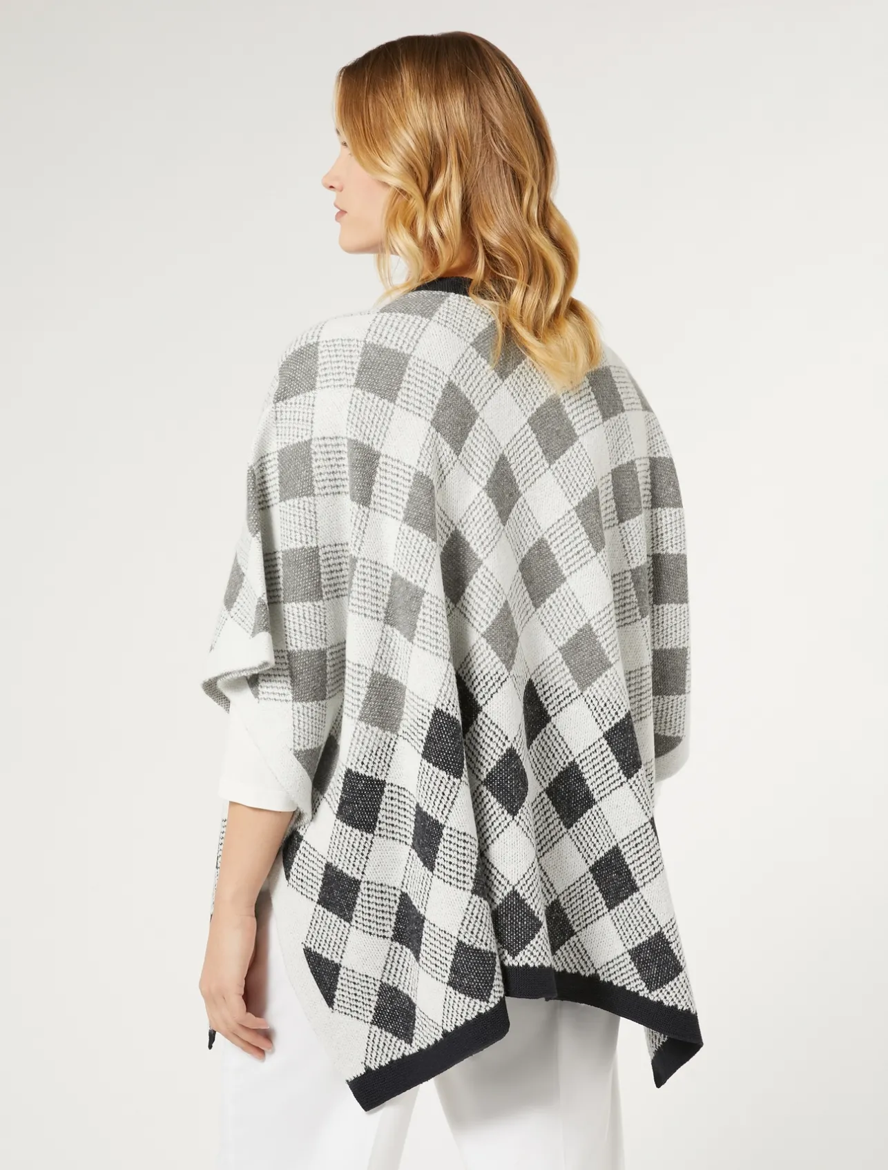 Clearance Marina Rinaldi Jacquard piqué cape MEDIUMGREY