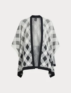 Clearance Marina Rinaldi Jacquard piqué cape MEDIUMGREY