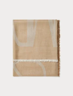Fashion Marina Rinaldi Jacquard stole in a cashmere blend BEIGE