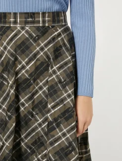 Discount Marina Rinaldi Jacquard taffeta skirt KAKI