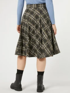 Discount Marina Rinaldi Jacquard taffeta skirt KAKI