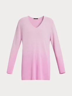 Fashion Marina Rinaldi Jacquard viscose sweater PINK