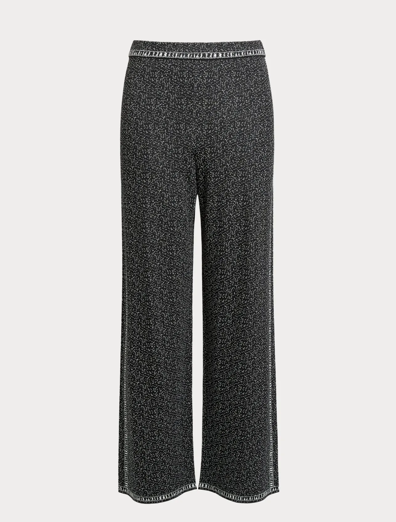 Discount Marina Rinaldi Jacquard viscose trousers BLACKWHITE