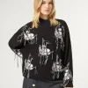 Discount Marina Rinaldi Jacquard wool blend jumper MIDNIGHTBLUE