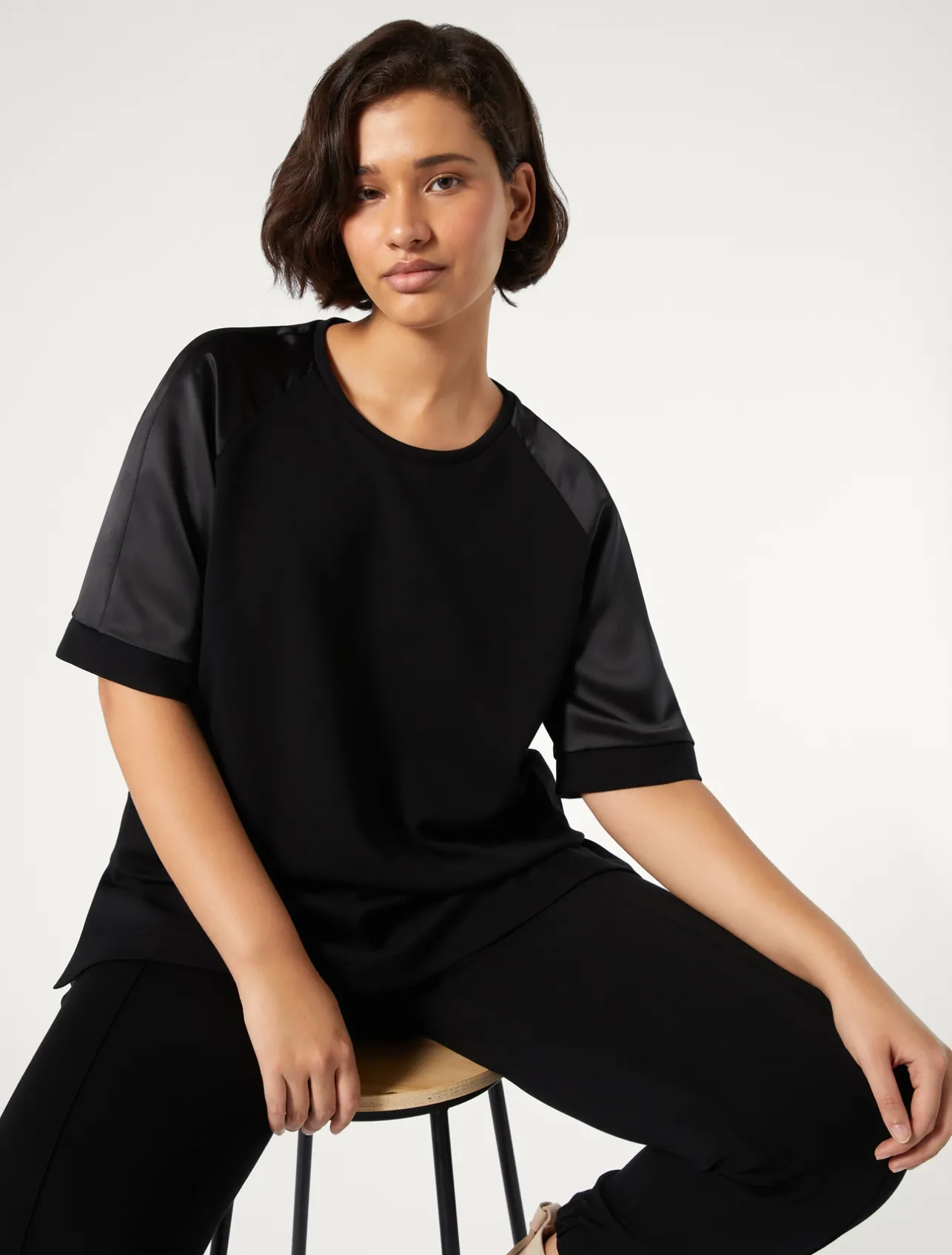 Clearance Marina Rinaldi Jersey sweatshirt BLACK