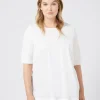 Best Marina Rinaldi Jersey and poplin T-shirt OPTICALWHITE