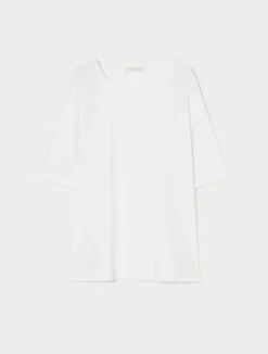 Best Marina Rinaldi Jersey and poplin T-shirt OPTICALWHITE