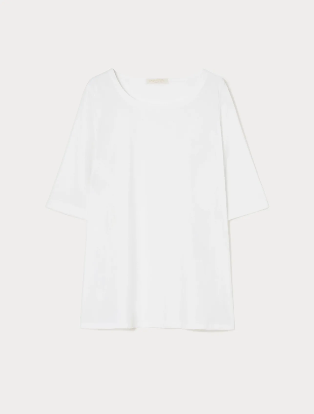 Best Marina Rinaldi Jersey and poplin T-shirt OPTICALWHITE