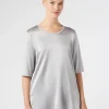 Online Marina Rinaldi Jersey and satin T-shirt LIGHTGREY