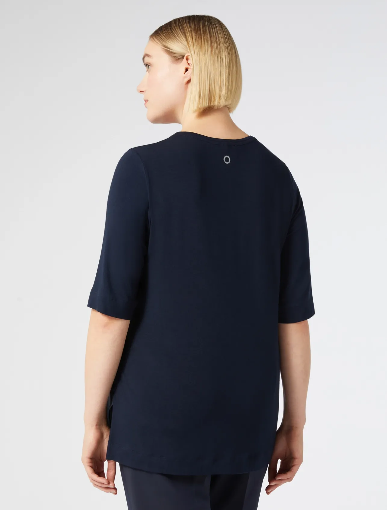 Clearance Marina Rinaldi Jersey and satin T-shirt MIDNIGHTBLUE