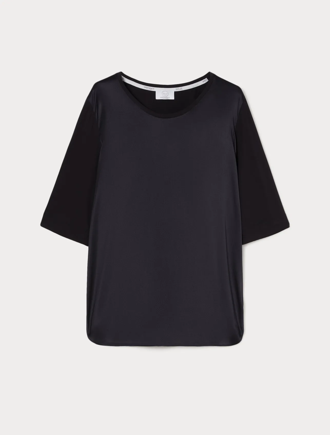 Clearance Marina Rinaldi Jersey and satin T-shirt MIDNIGHTBLUE