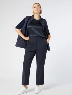 Clearance Marina Rinaldi Jersey and satin T-shirt MIDNIGHTBLUE