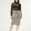 Hot Marina Rinaldi Jersey and sequin skirt MEDIUMGREY