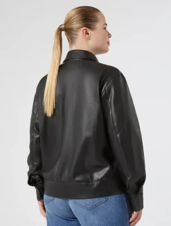 Online Marina Rinaldi Jersey bomber jacket BLACK