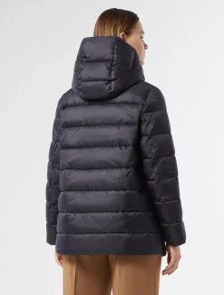 Online Marina Rinaldi Jersey cloth and water-repellent nylon fabric padded jacket MIDNIGHTBLUE