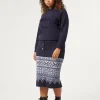 Sale Marina Rinaldi Jersey jacquard skirt MIDNIGHTBLUE