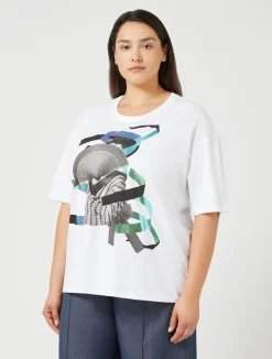 Best Marina Rinaldi Jersey print T-shirt OPTICALWHITE