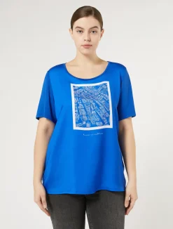 Hot Marina Rinaldi Jersey print T-shirt CORNFLOWERBLUE