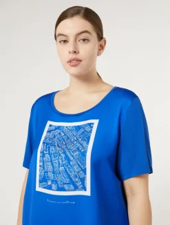 Hot Marina Rinaldi Jersey print T-shirt CORNFLOWERBLUE