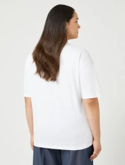 Hot Marina Rinaldi Jersey print T-shirt OPTICALWHITE