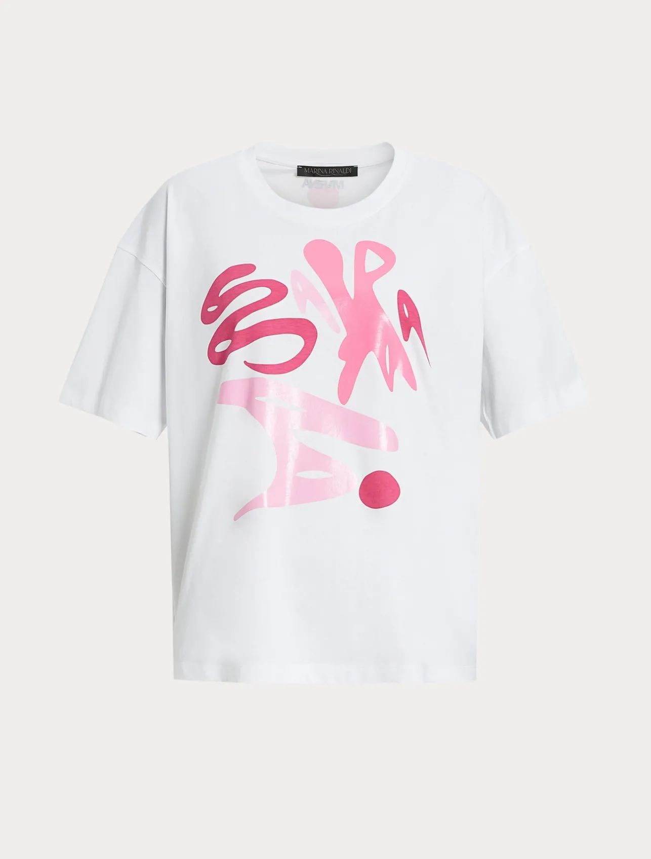 Best Marina Rinaldi Jersey print T-shirt OPTICALWHITE