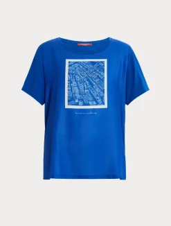 Hot Marina Rinaldi Jersey print T-shirt CORNFLOWERBLUE