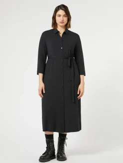 New Marina Rinaldi Jersey shirt dress BLACK