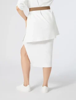 Outlet Marina Rinaldi Jersey skirt WHITE