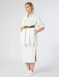 Outlet Marina Rinaldi Jersey skirt WHITE